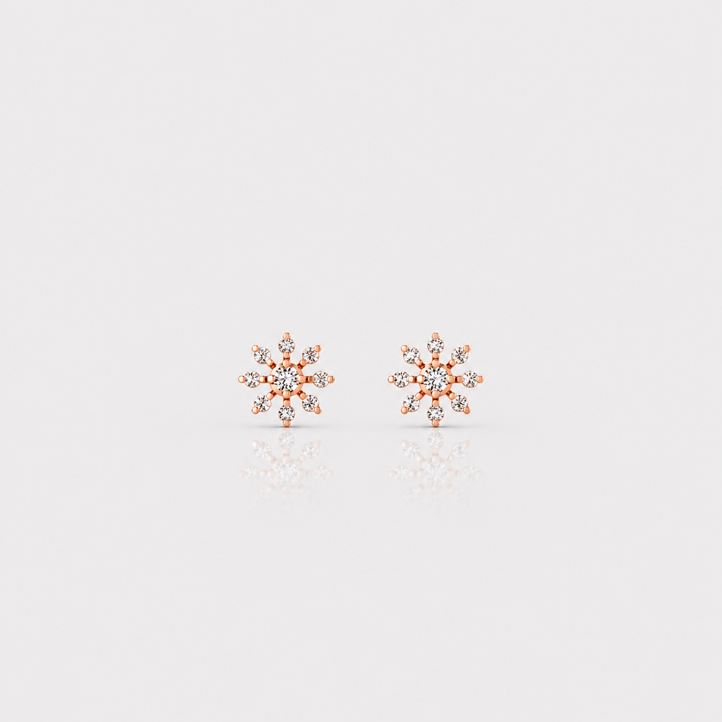 Starlit Bloom Diamond Studs