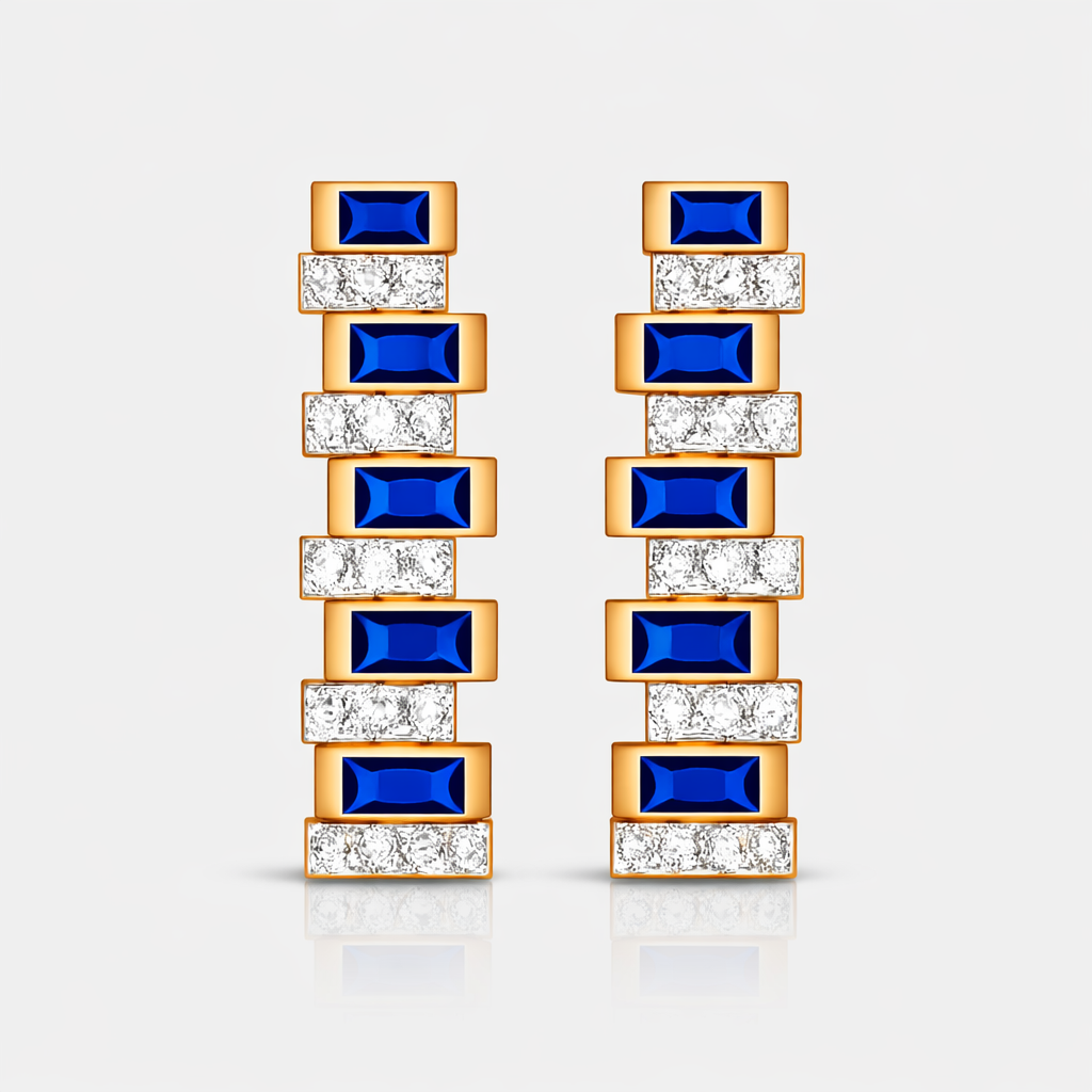 Color Block Cascade Earrings
