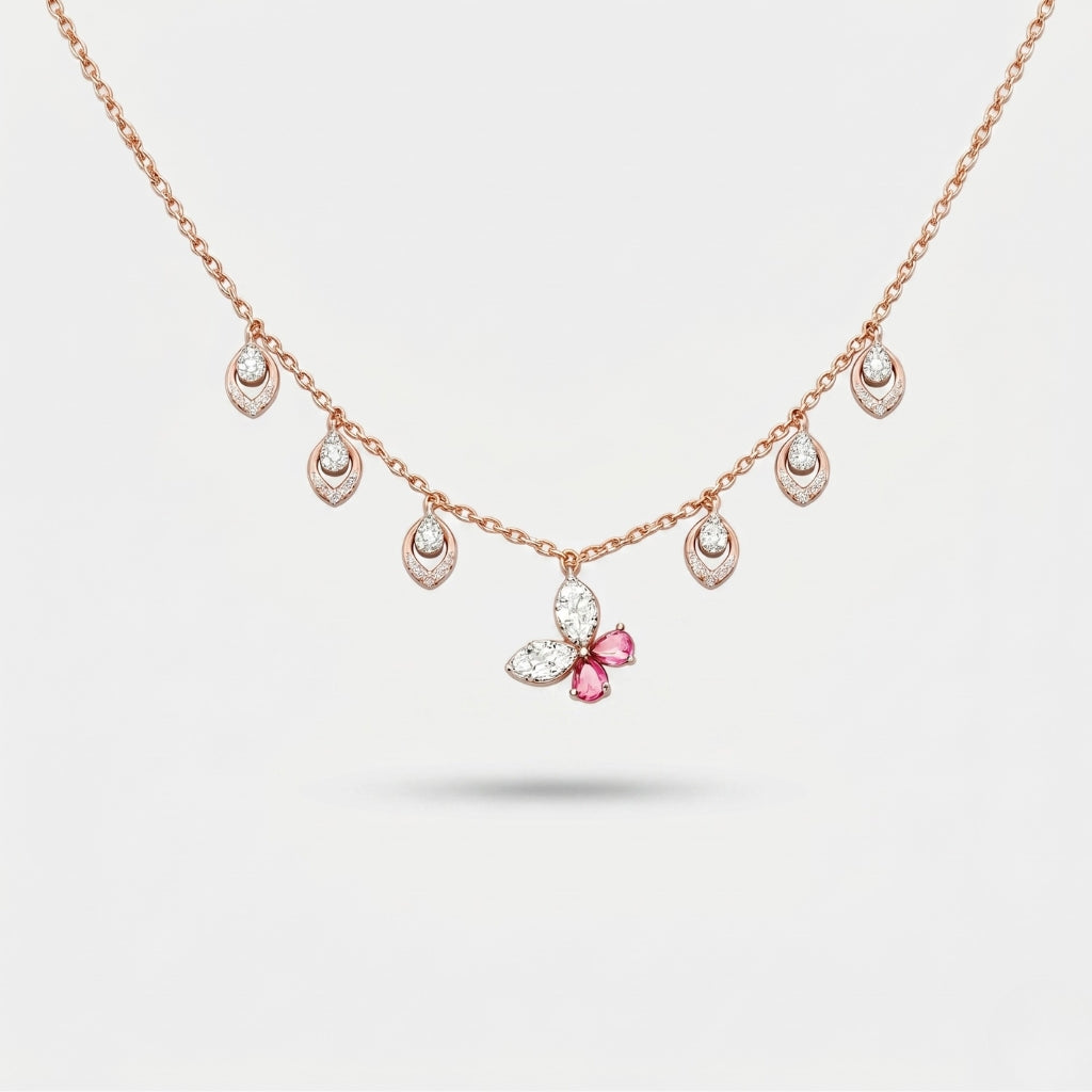 Butterfly Charm Necklace Set