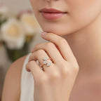 Trinity Teardrop Diamond Ring