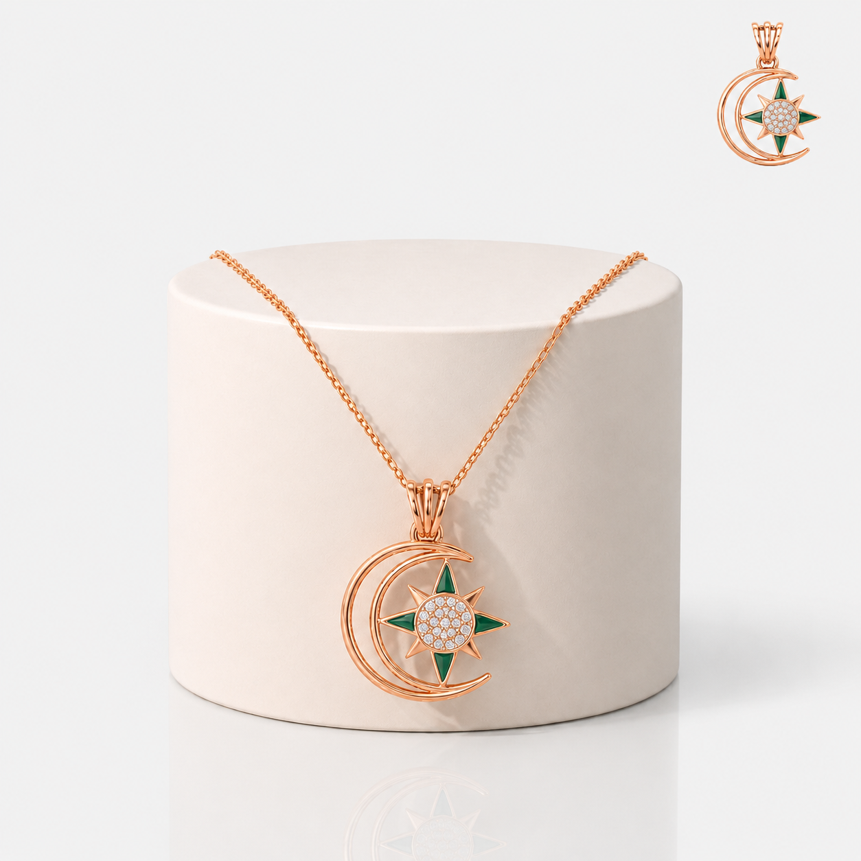 Celeste Crescent Star Pendant