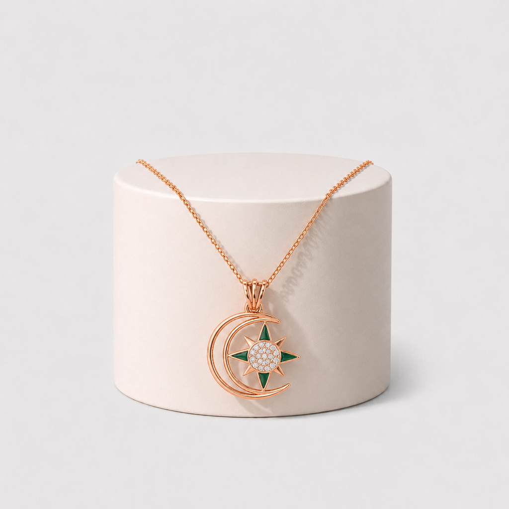 Celeste Crescent Star Pendant