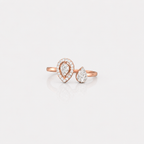 Twin Teardrop Harmony Ring