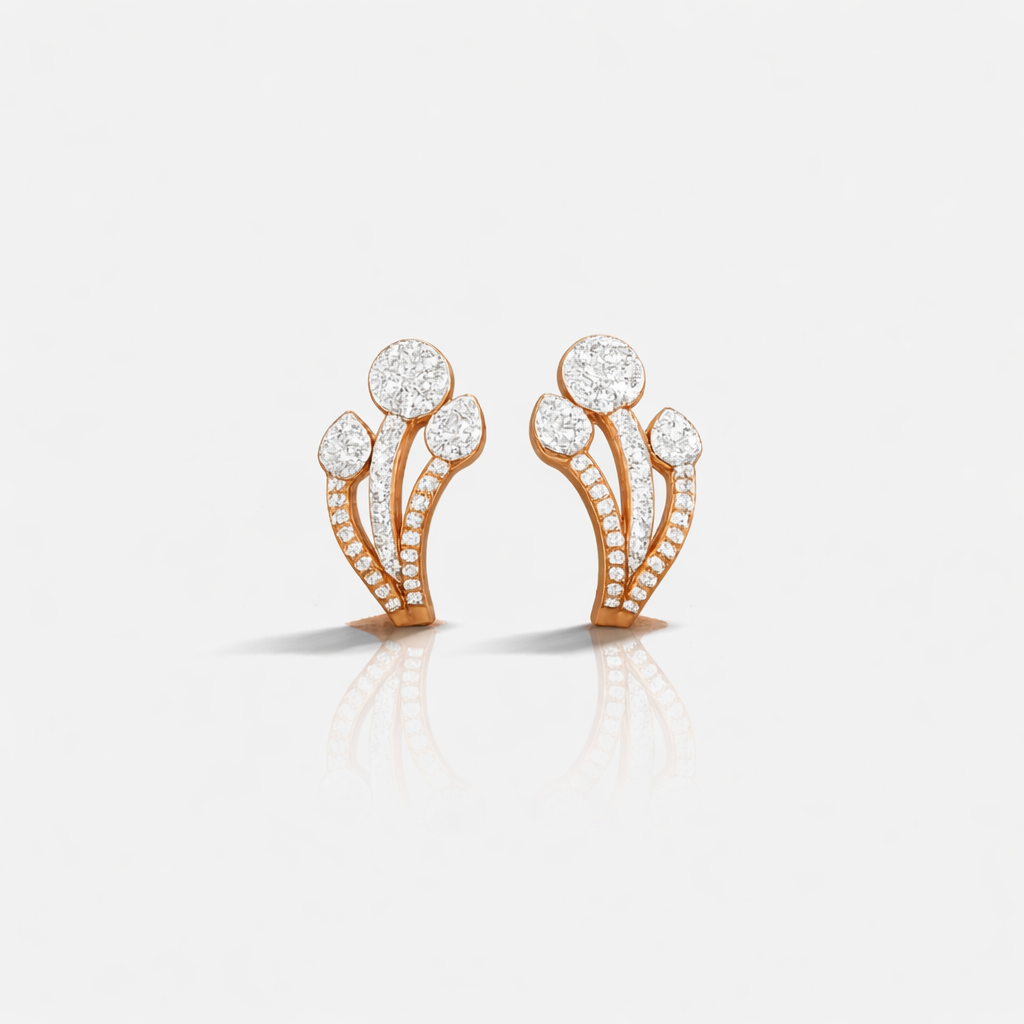 Bloom Arc Diamond Studs