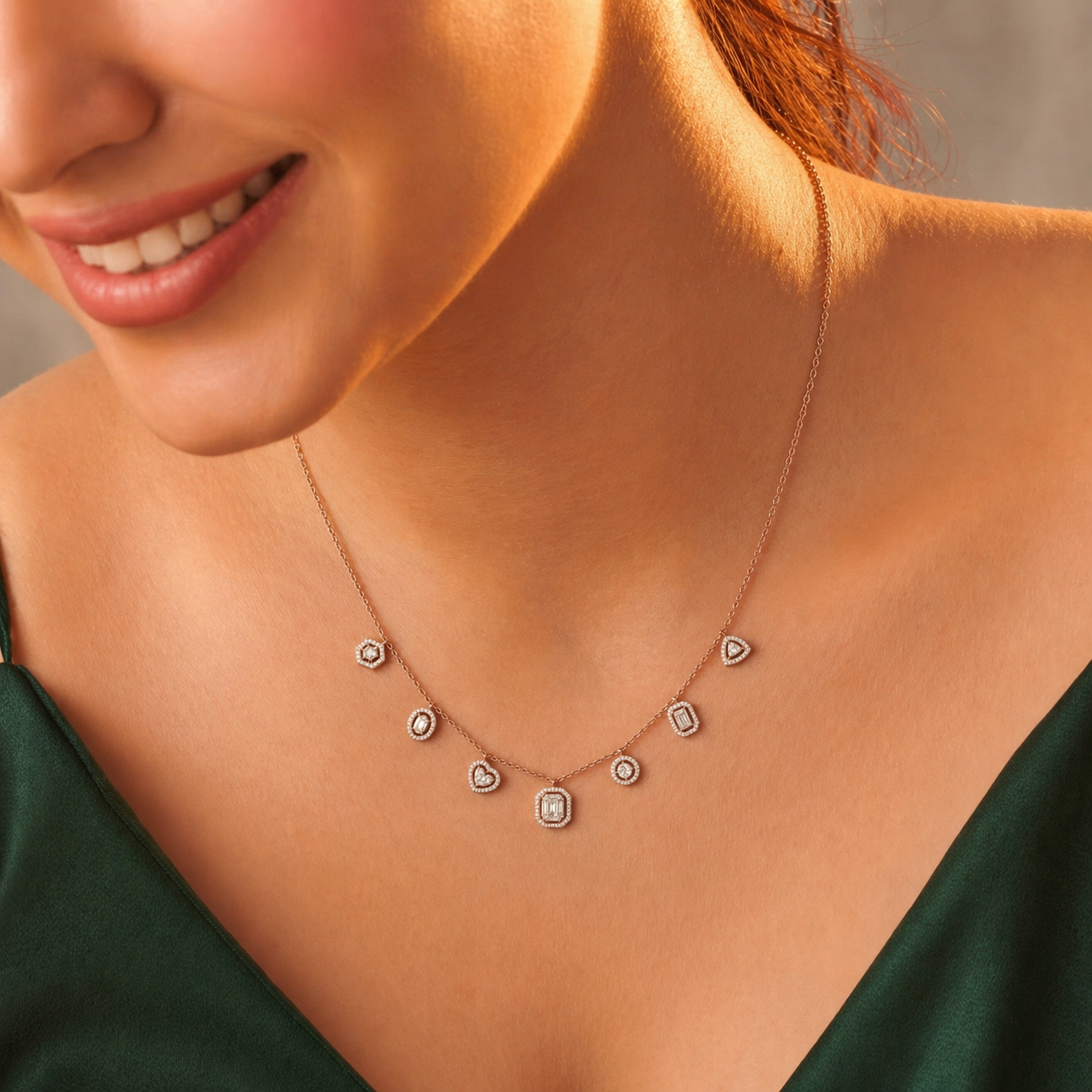 Mosaic Charm Necklace