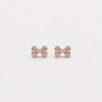 Twinkling Bow Diamond Studs