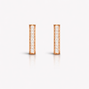 Linear Luxe Diamond Hoops