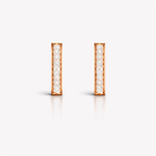 Linear Luxe Diamond Hoops
