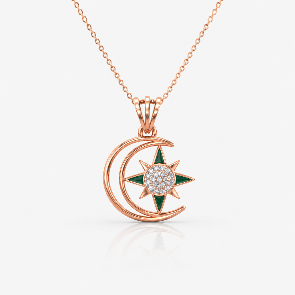 Celeste Crescent Star Pendant