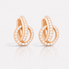 Orbit Line Diamond Hoops
