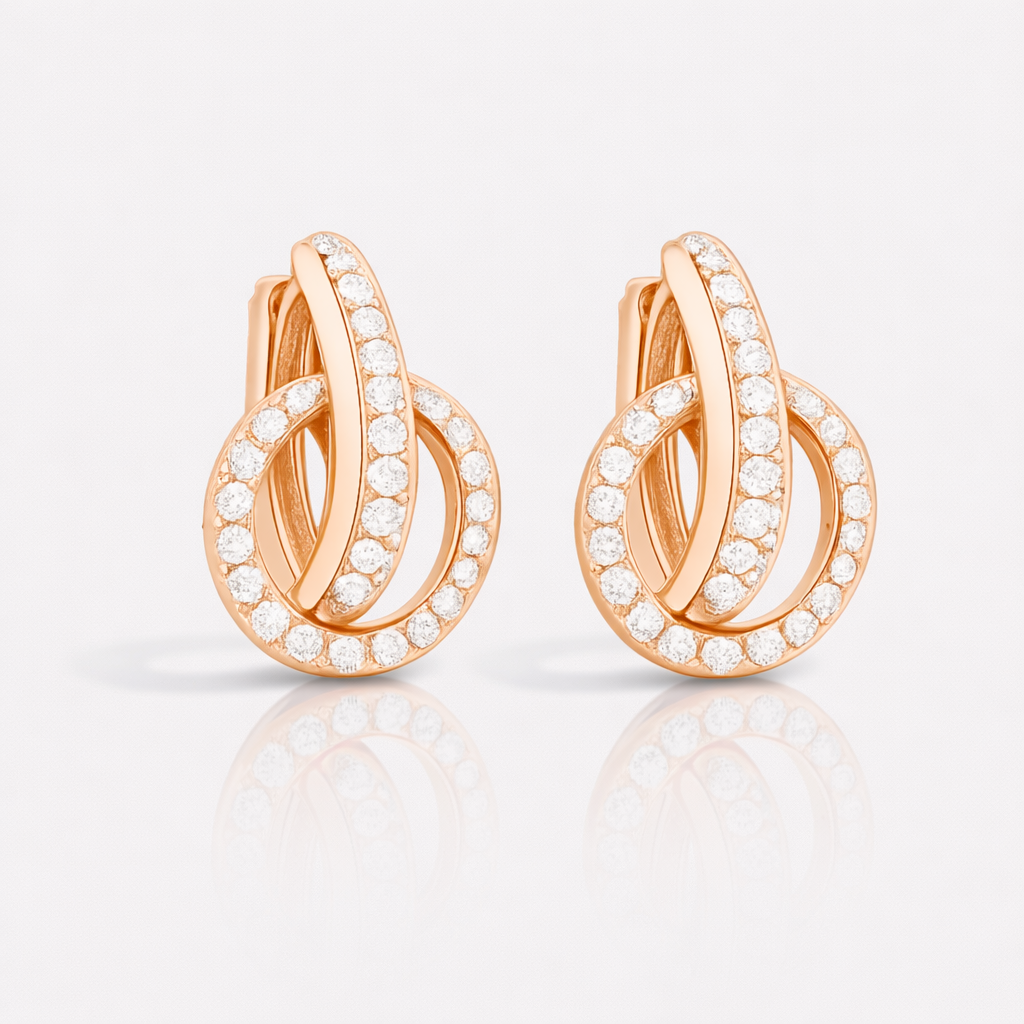 Orbit Line Diamond Hoops
