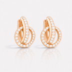 Orbit Line Diamond Hoops