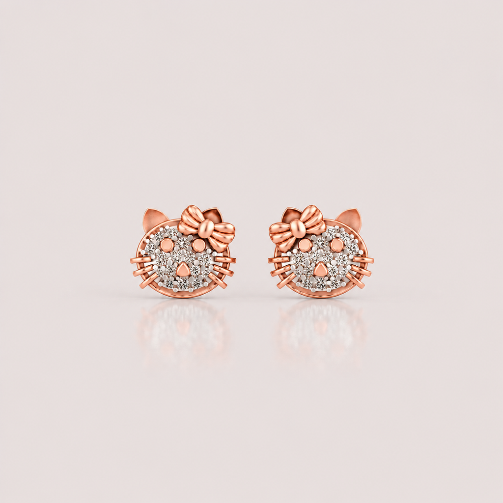 Kitty Spark Bow Studs