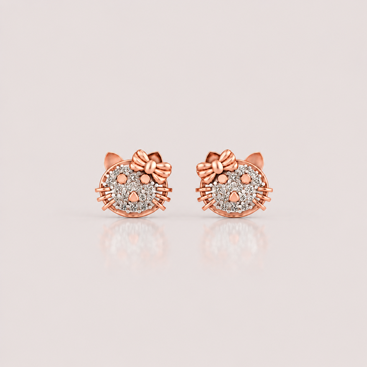 Kitty Spark Bow Studs