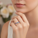 Azure Wave Diamond Ring