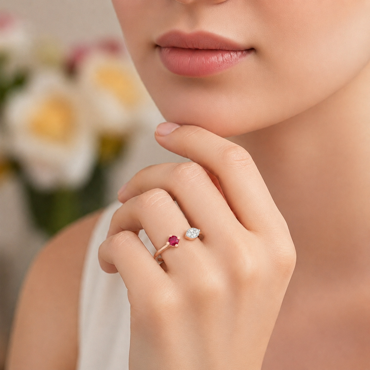 Duet Spark Open Ring