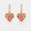Crimson Heart Lattice Earrings