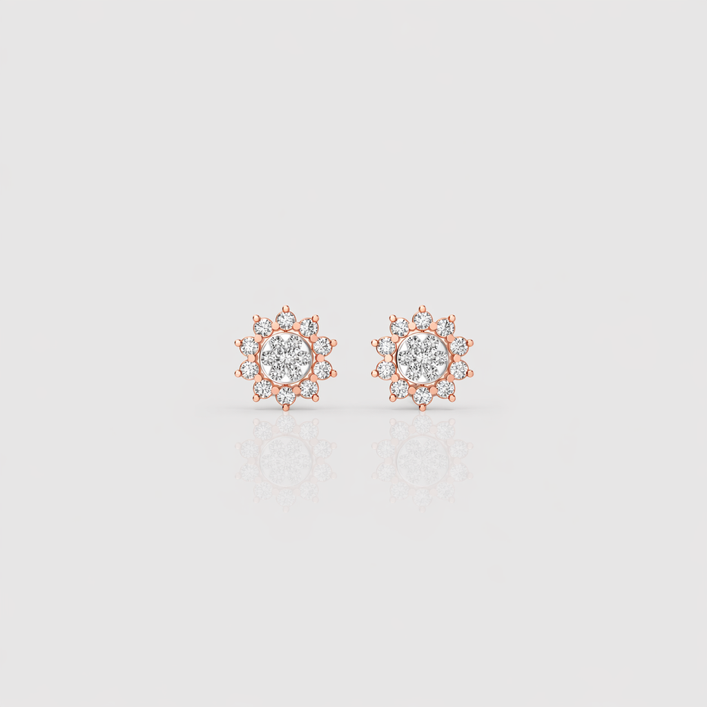 Sun Bloom Diamond Studs