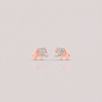 Tiny Trunk Diamond Elephant Studs