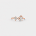 Twin Teardrop Harmony Ring