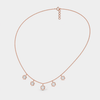 Rosé Prism Diamond Charm Necklace
