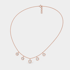 Rosé Prism Diamond Charm Necklace