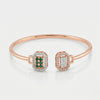 Emerald Duo Charm Cuff