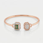 Emerald Duo Charm Cuff