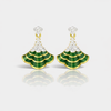 Emerald Cascade Fan Earring
