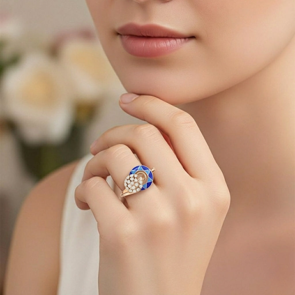Stellar Bloom Mosaic Ring