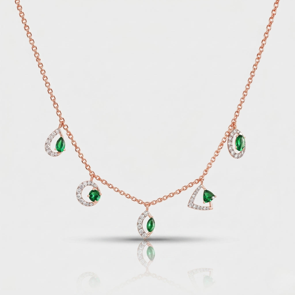 Colorblock Charm Necklace
