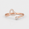 Whispering Open Heart Ring