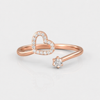 Whispering Open Heart Ring