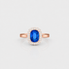 Royal Halo Sapphire Ring