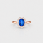 Royal Halo Sapphire Ring
