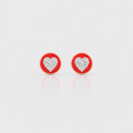 Color Me Red Diamond Studs
