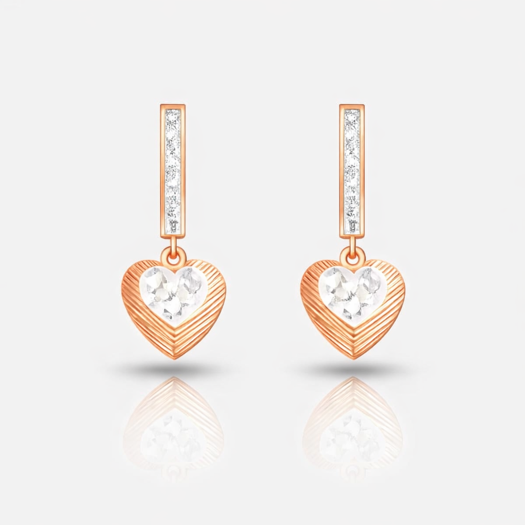Sweetheart Sparkle Drop Hoops