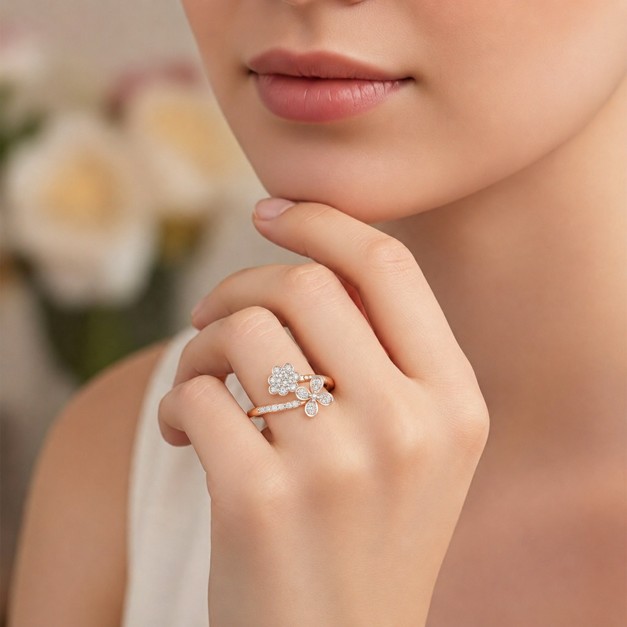 Blossom Duo Diamond Ring