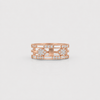 Twin Bloom Lattice Diamond Ring