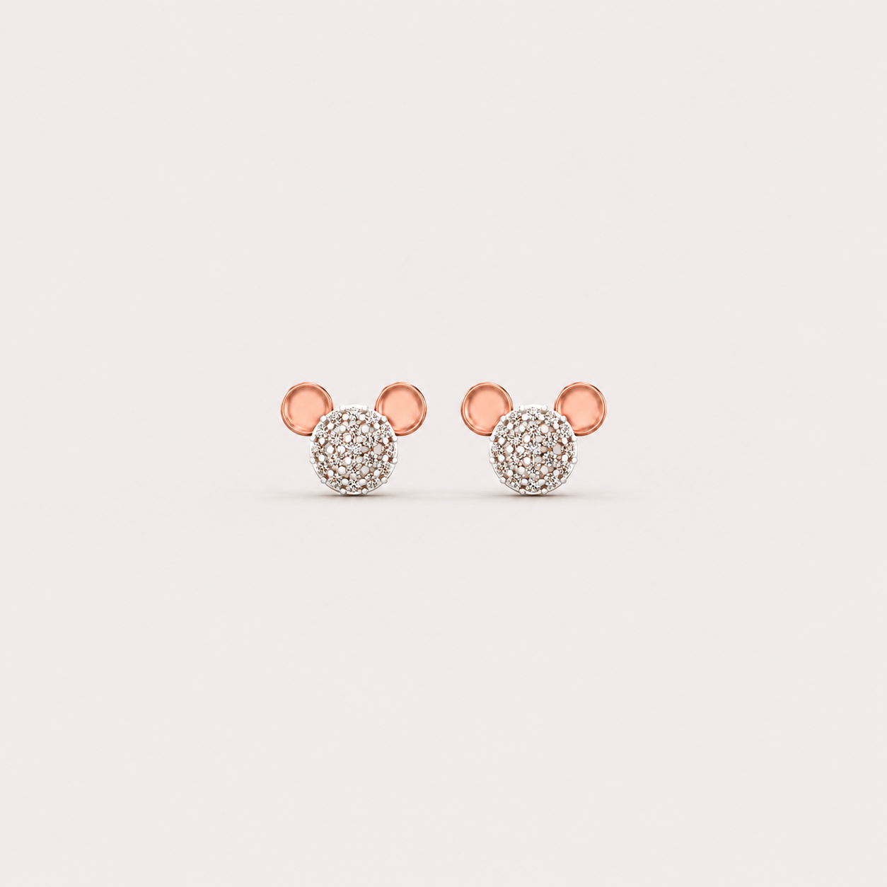 Sparkle Mouse Charm Studs