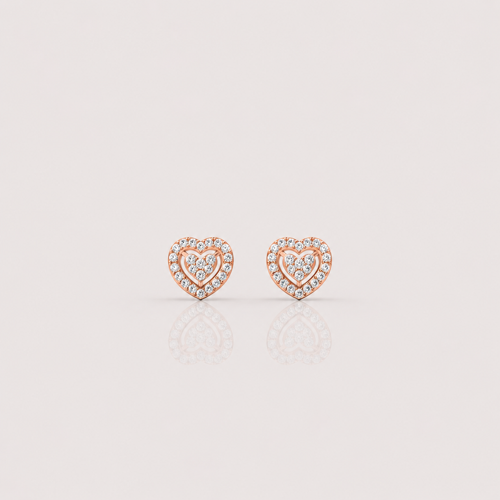 Twin Heart Glow Studs