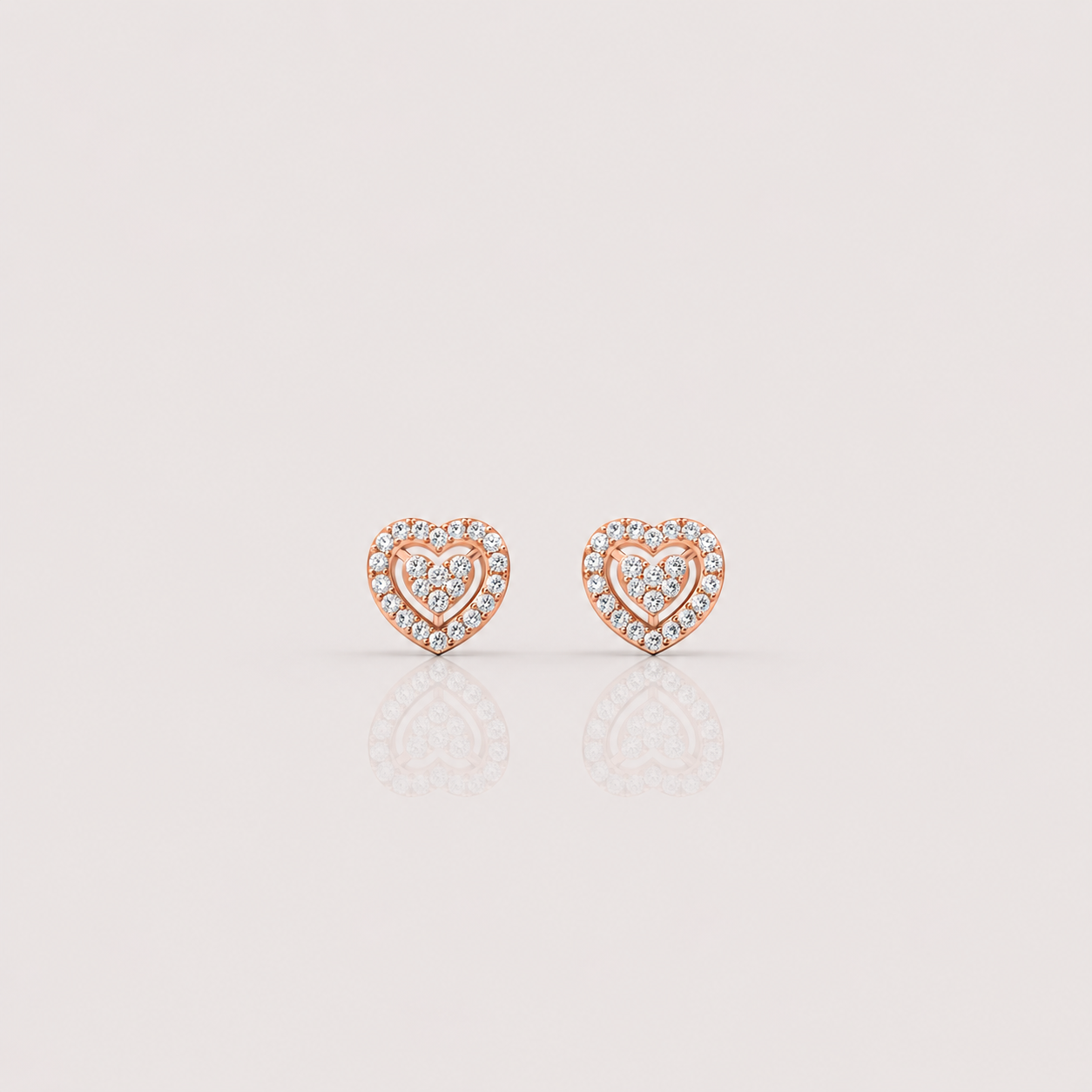 Twin Heart Glow Studs