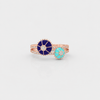 Celestial Duo Enamel Diamond Ring