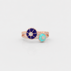 Celestial Duo Enamel Diamond Ring
