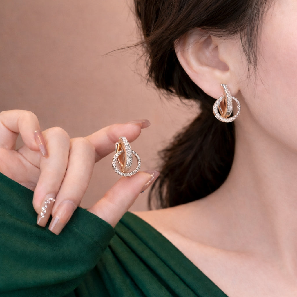 Orbit Line Diamond Hoops