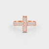 Radiant Crossline Diamond Ring