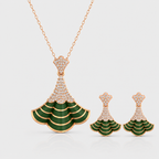 Emerald Cascade Fan Pendant