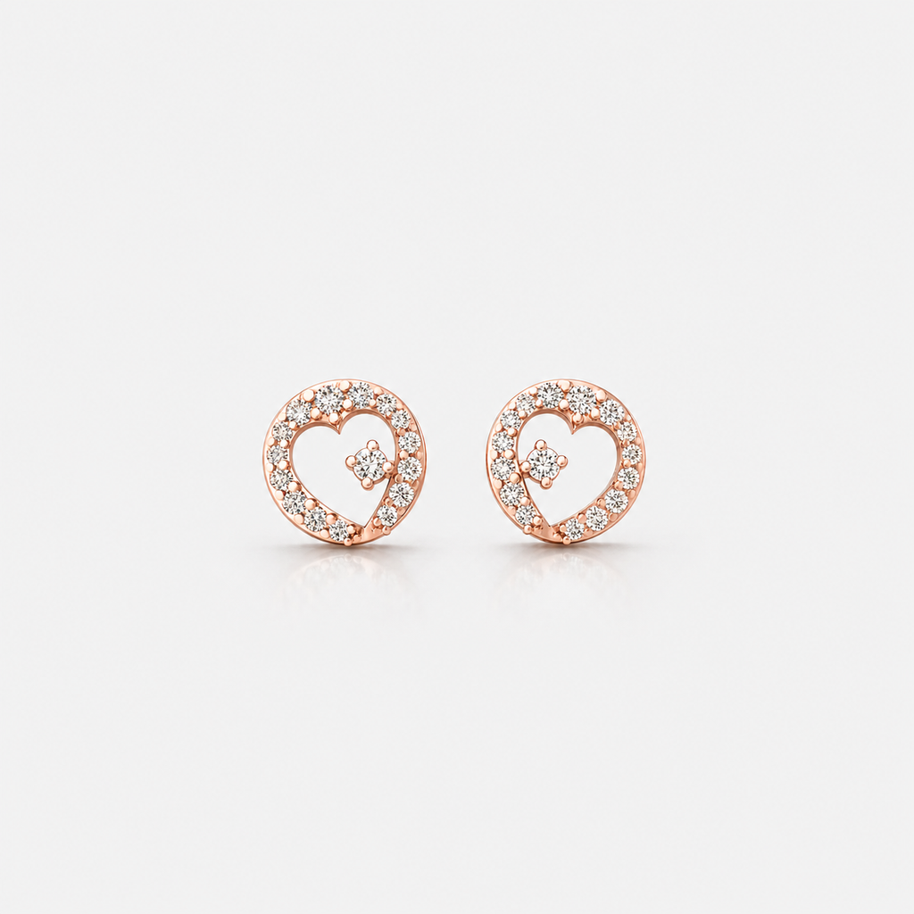 Stellar Heart Diamond Studs