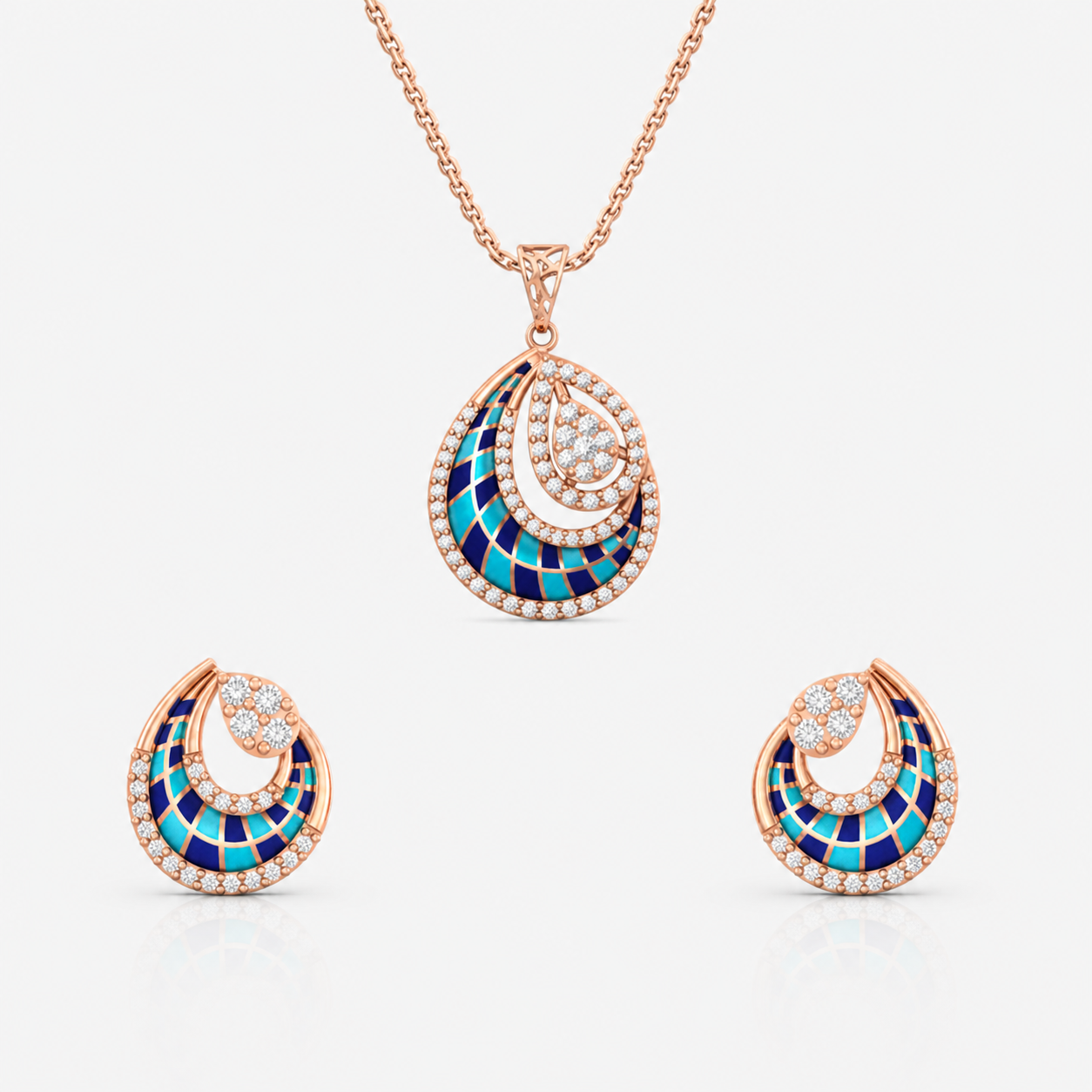 Azure Royale Swirl Pendant