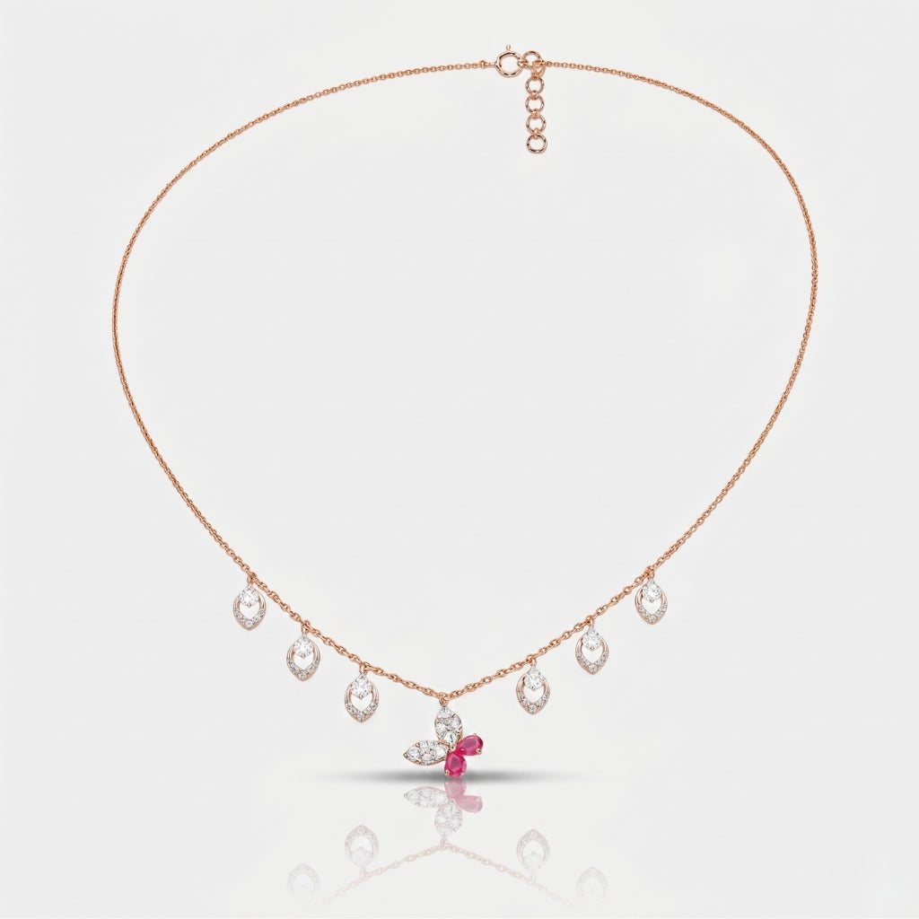 Butterfly Charm Necklace Set